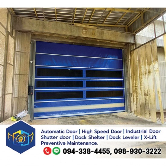 ประตูไฮสปีด (High speed door)  - บริษัท ทริปเบิ้ล เดฟท์ เซอร์วิส จำกัด - ผู้จำหน่ายและติดตั้งระบบประตูเลื่อนอัตโนมัติ  ประตูไฮสปีด  ประตูผ้าใบ  ประตูอุตสาหกรรม  ประตูสไลด์เลื่อนขึ้นด้านบน  ประตูโอเวอร์เฮด  ประตูอัตโนมัติบานเลื่อนชน  ซ่อมประตูอัตโนมัต  ประตูรั้วอัตโนมัติแบบเลื่อน  ประตูอุตสาหกรรม นครปฐม 